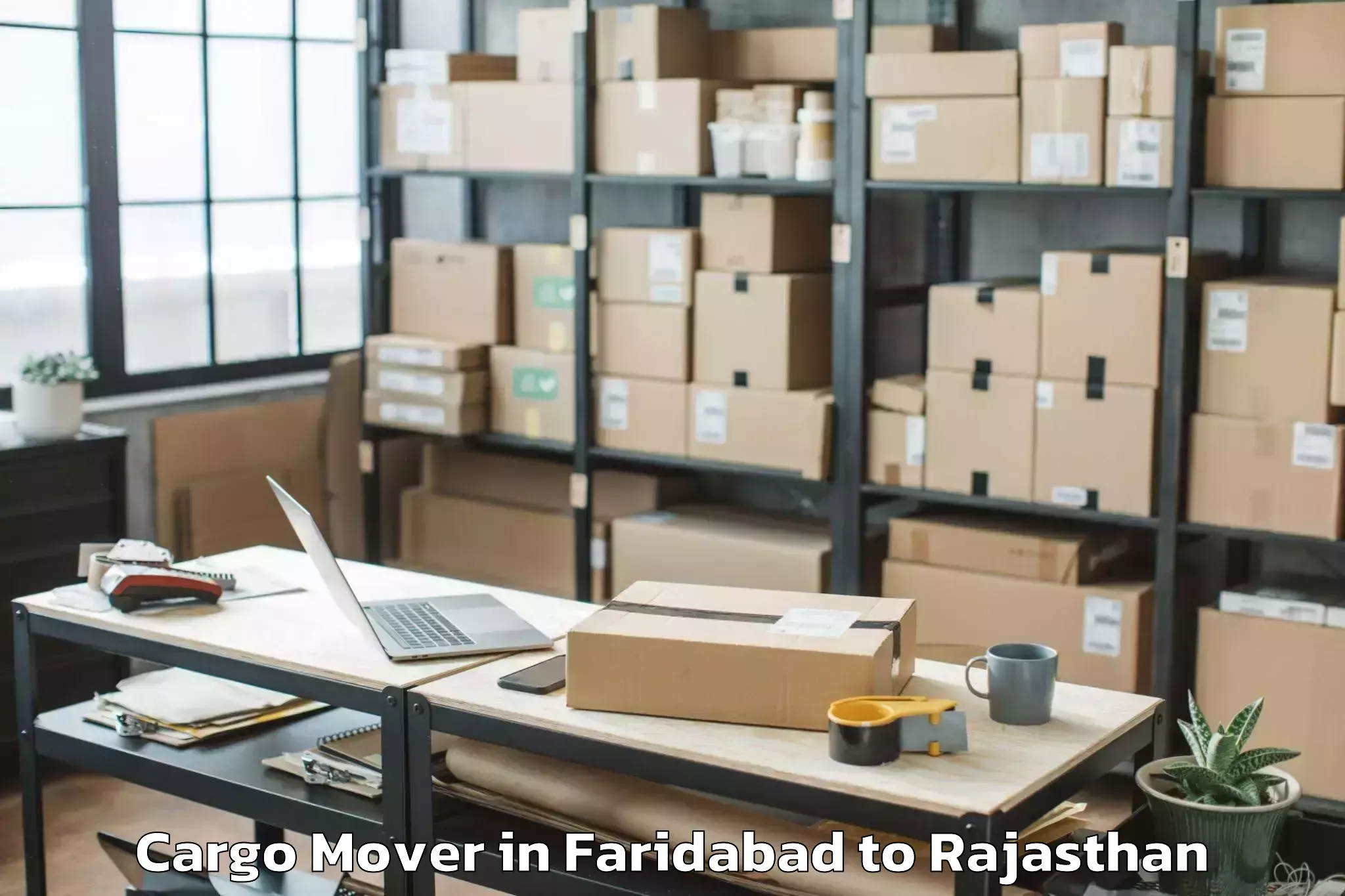 Top Faridabad to Nadbai Cargo Mover Available